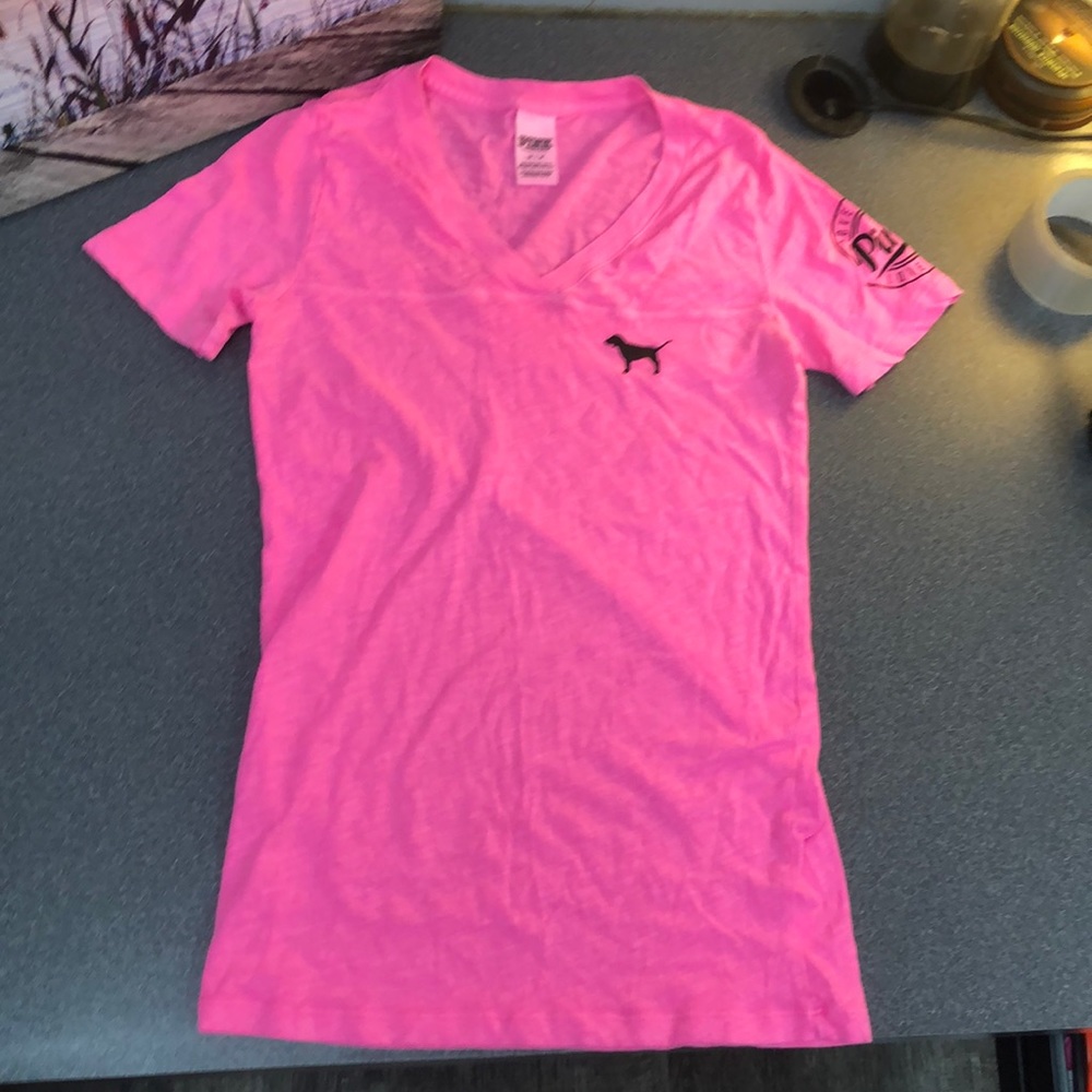 Neon Pink & Black PINK Tee